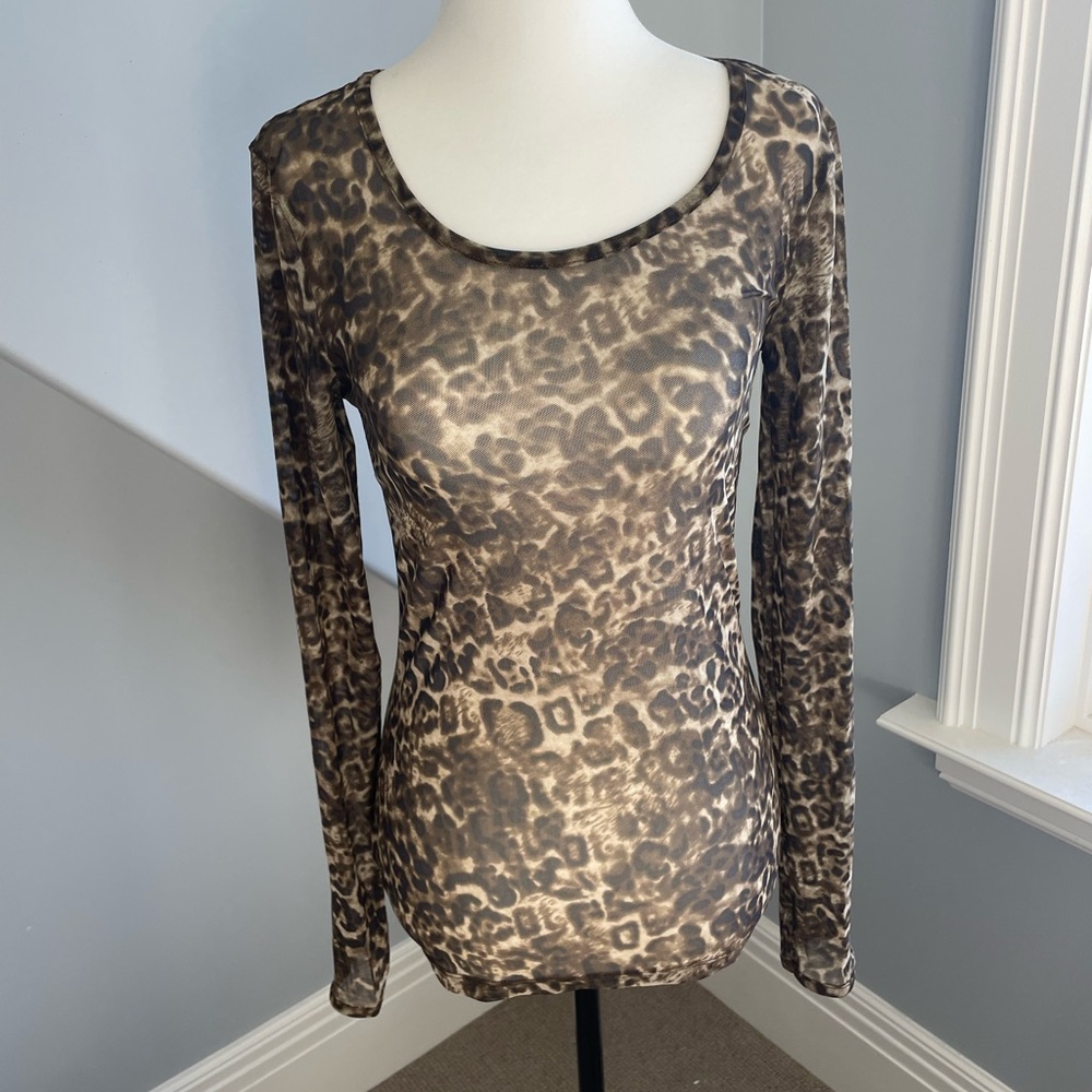 COPY - Animal Print Sheer Long sleeve